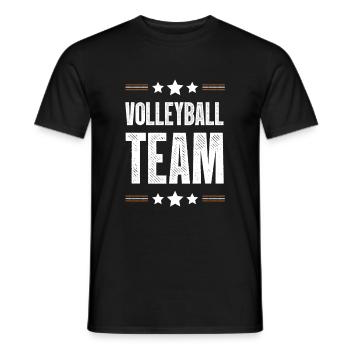 Équipe de volley-ball - T-shirt homme - noir - Devant - AI Model Male 178 light (178cm)