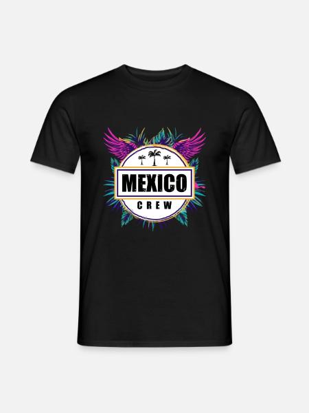 Mexiko Crew Tropisch - Männer T-Shirt - Schwarz