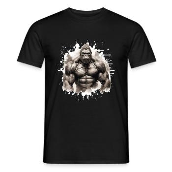 Gorille Bodybuilding Beast - T-shirt homme - noir - Devant - AI Model Male 178 light (178cm)