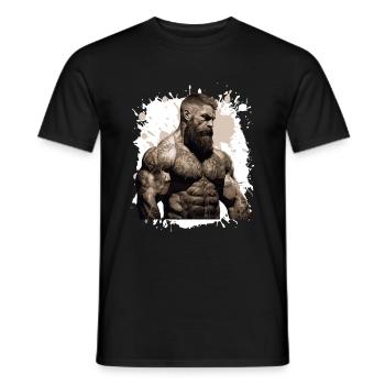 Fitness Homme Muscles Musculation - T-shirt homme - noir - Devant - AI Model Male 178 light (178cm)