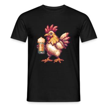 Bière Tap Pixel - T-shirt homme - noir - Devant - AI Model Male 178 light (178cm)