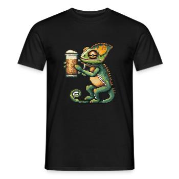 Bière Chameleon Pixel - T-shirt homme - noir - Devant - AI Model Male 178 light (178cm)