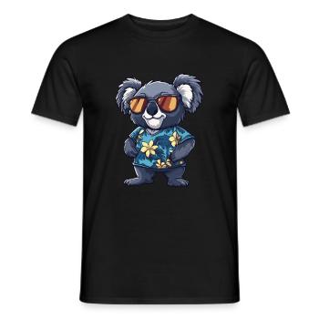 Koala Comic Funny Summer - Men's T-Shirt - black - Front - AI Model Male 178 light (178cm)
