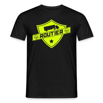 blason routier - T-shirt homme - noir - Devant - AI Model Male 178 light (178cm)