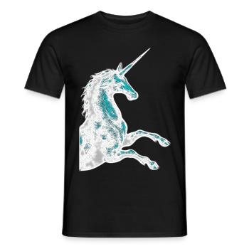 Magic Unicorn / Unicorn Spirit - Men's T-Shirt - black - Front - AI Model Male 178 light (178cm)