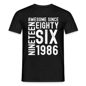 Awesome since 1986 Birthday Gift Year - Men's T-Shirt - black - Front - AI Model Male 178 light (178cm)