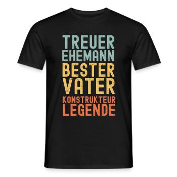 Ehemann Vater Legendärer Konstrukteur - Männer T-Shirt - Schwarz - Vorne - AI Model Male 178 light (178cm)