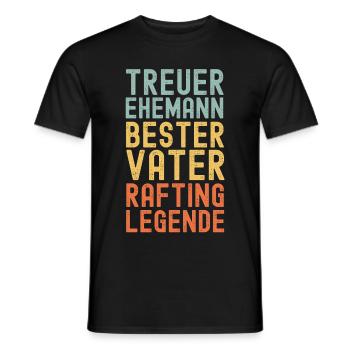 Ehemann Vater Rafting Legende Retro Vintage - Männer T-Shirt - Schwarz - Vorne - AI Model Male 178 light (178cm)
