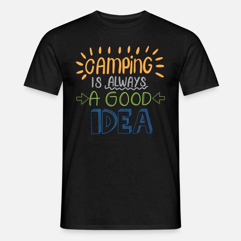 Camping Idea - Männer T-Shirt - Schwarz