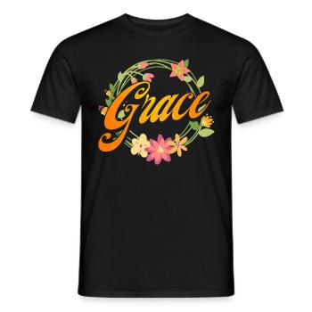 Inspirational Christian Religious Gift - Men's T-Shirt - black - Front - AI Model Male 178 light (178cm)