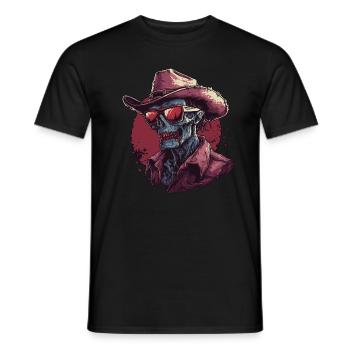 Cow-boy effrayant - T-shirt homme - noir - Devant - AI Model Male 178 light (178cm)