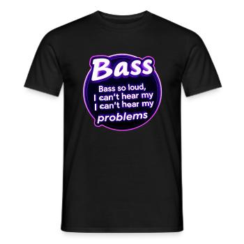 Bass too strong deep vibrations - Men's T-Shirt - black - Front - AI Model Male 178 light (178cm)