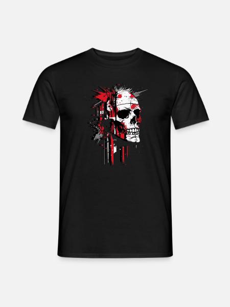 Abstract Skull - Men's T-Shirt - black