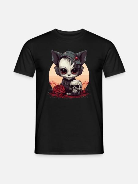 Cute Emo Gothic Kitten - Men's T-Shirt - black