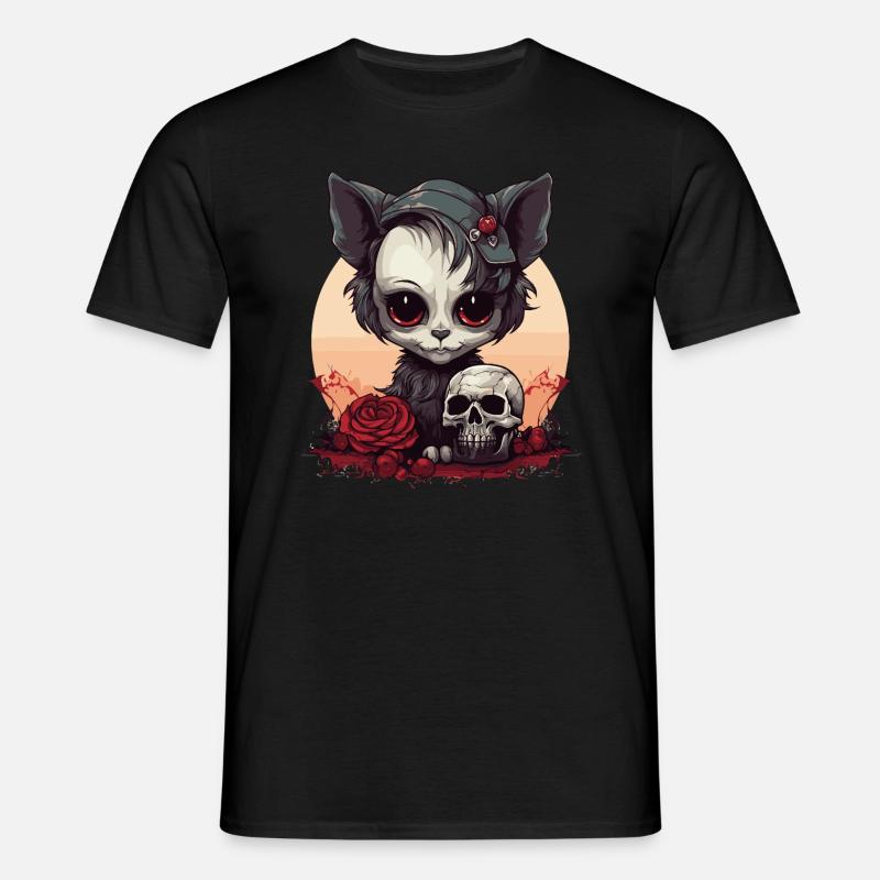Cute Emo Gothic Kitten - Men's T-Shirt - black