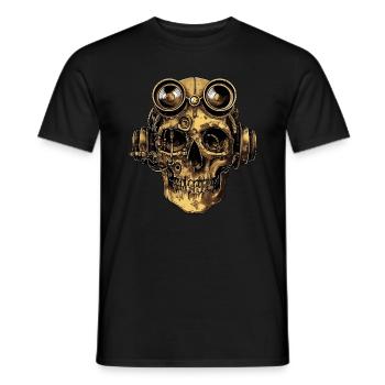 Crâne de zombie steampunk - T-shirt homme - noir - Devant - AI Model Male 178 light (178cm)