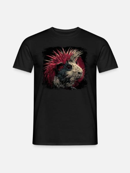 Cochon d’Inde Punk - T-shirt homme - noir