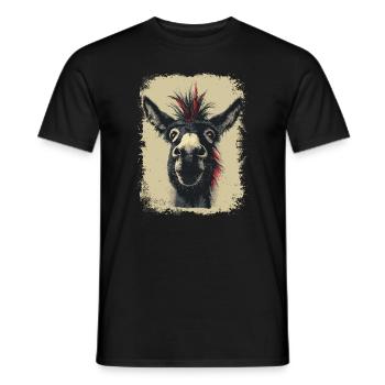 Drôle d’âne - T-shirt homme - noir - Devant - AI Model Male 178 light (178cm)