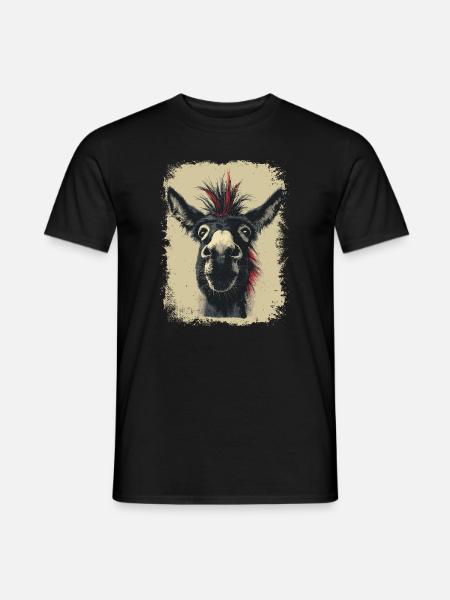 Funny donkey - Men's T-Shirt - black