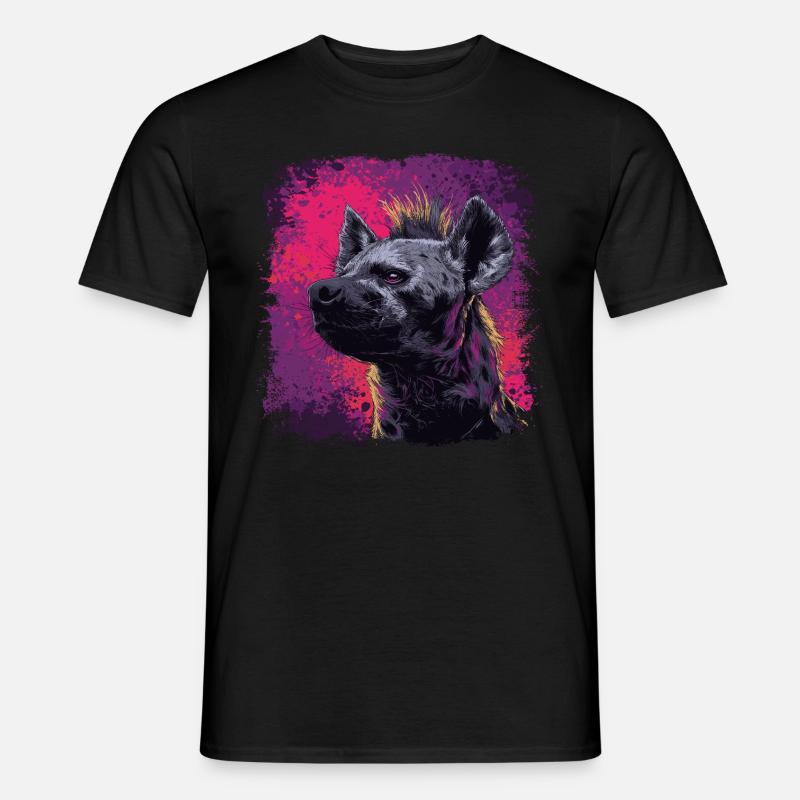 Punkrock Hyäne - Männer T-Shirt - Schwarz