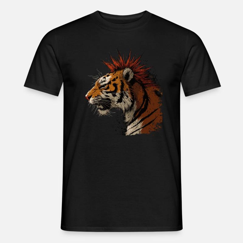 Tigerpunk - Männer T-Shirt - Schwarz