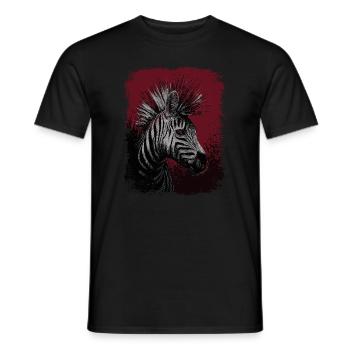 Zebra Punk - Men's T-Shirt - black - Front - AI Model Male 178 light (178cm)
