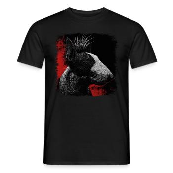 Punkrock Bullterrier - Männer T-Shirt - Schwarz - Vorne - AI Model Male 178 light (178cm)