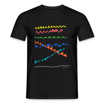 Line color - Männer T-Shirt - Schwarz - Vorne - AI Model Male 178 light (178cm)