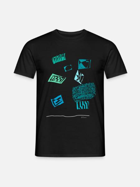 Design abstrait Télévision dans des boîtes à scintillement - T-shirt homme - noir