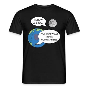 Earth - Homosapiens - Men's T-Shirt - black - Front - AI Model Male 178 light (178cm)
