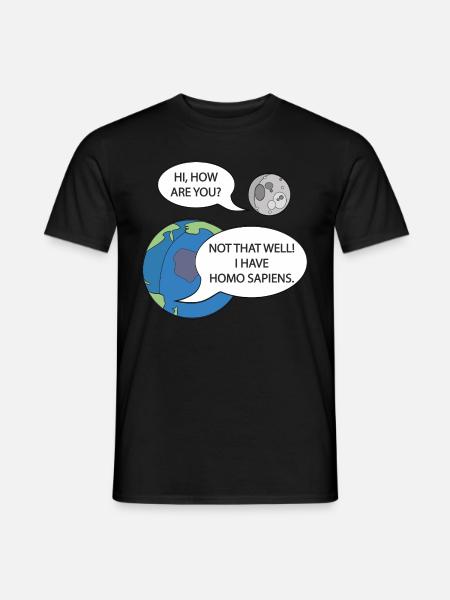 Erde - Homosapiens - Männer T-Shirt - Schwarz