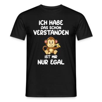 Ich Habe Das Schon Verstanden-Egal Affe mit Banane - Männer T-Shirt - Schwarz - Vorne - AI Model Male 178 light (178cm)