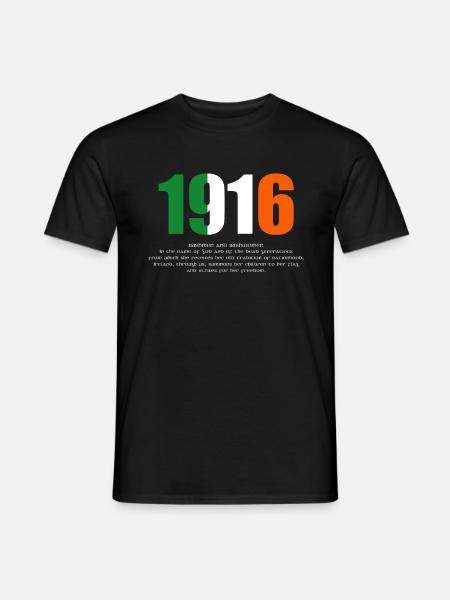 1916 Easter Rising and Proclamation Omens Long-sle - Men's T-Shirt - black
