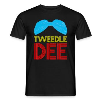Tweedle Dee et Tweedle Dum Chemises partenaires - T-shirt homme - noir - Devant - AI Model Male 178 light (178cm)