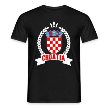 Kroatien Hrvatska Croatia Fan - Men's T-Shirt - black - Front - AI Model Male 178 light (178cm)
