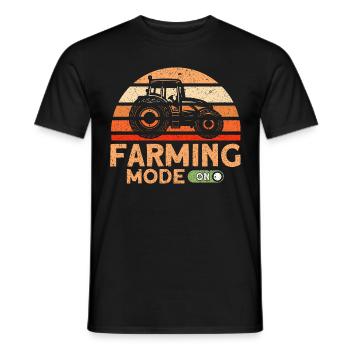Don d’élevage de bovins à la ferme agricole - T-shirt homme - noir - Devant - AI Model Male 178 light (178cm)