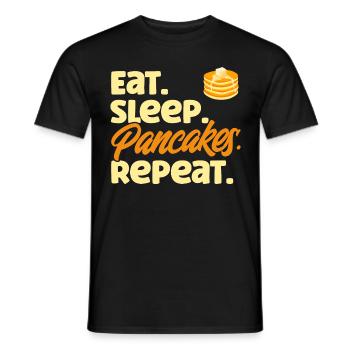 Crêpes Petit déjeuner Crêpes Fluffiger Flachk - T-shirt homme - noir - Devant - AI Model Male 178 light (178cm)