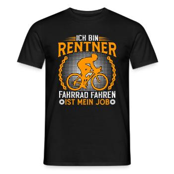 ich bin rentner fahrrad fahren ist mein job - Männer T-Shirt - Schwarz - Vorne - AI Model Male 178 light (178cm)