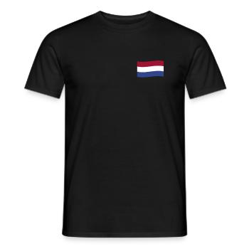 Netherlands Flag Nederland Holland Dutch - Men's T-Shirt - black - Front - AI Model Male 178 light (178cm)