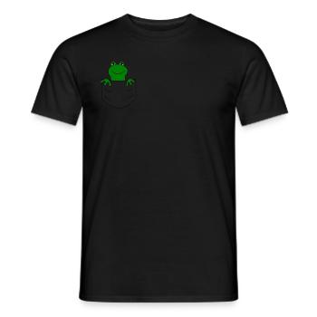 Frog in the bag - Männer T-Shirt - Schwarz - Vorne - AI Model Male 178 light (178cm)