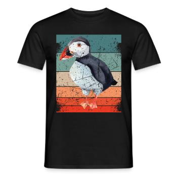 Puffin Parrot Lunde Bird Cadeau - T-shirt homme - noir - Devant - AI Model Male 178 light (178cm)