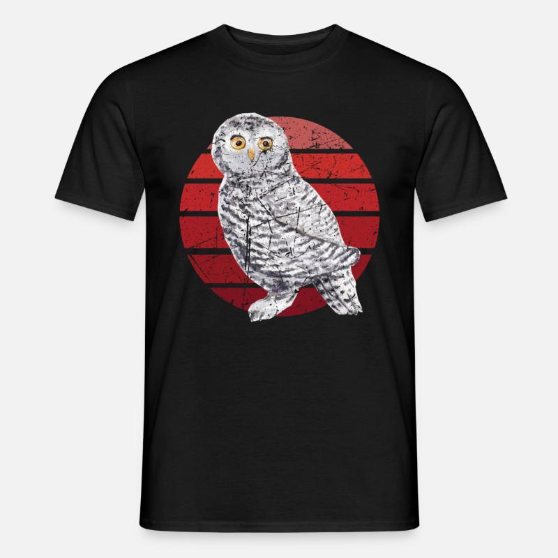 Eule Uhu Tier Waldtier Steinkauz Schleiereulen Fun - Männer T-Shirt - Schwarz