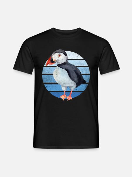 Puffin Parrot Lunde Bird Gift - Men's T-Shirt - black