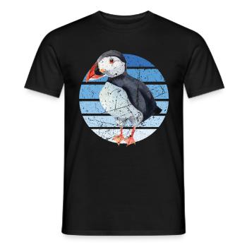 Puffin Parrot Lunde Bird Cadeau - T-shirt homme - noir - Devant - AI Model Male 178 light (178cm)