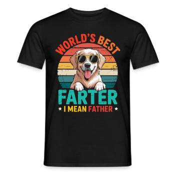 World's Best Farter, I Mean Father Funny Dad Gift - Männer T-Shirt - Schwarz - Vorne - AI Model Male 178 light (178cm)