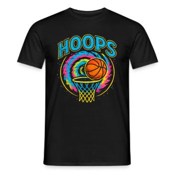 Hoops Basketball Sports Idée Cadeau BBall - T-shirt homme - noir - Devant - AI Model Male 178 light (178cm)