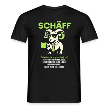 Schaf Spruch Schäff Lustig Geschenkidee Schafe - Männer T-Shirt - Schwarz - Vorne - AI Model Male 178 light (178cm)