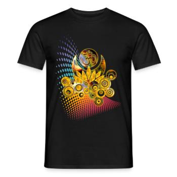 OMLOTUSENERGY - Men's T-Shirt - black - Front - AI Model Male 178 light (178cm)