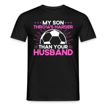 Sohn Sportfan Mutter Geschenk - Männer T-Shirt - Schwarz - Vorne - AI Model Male 178 light (178cm)