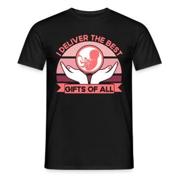Doula Hebamme Geburtshelferin Geschenk - Männer T-Shirt - Schwarz - Vorne - AI Model Male 178 light (178cm)